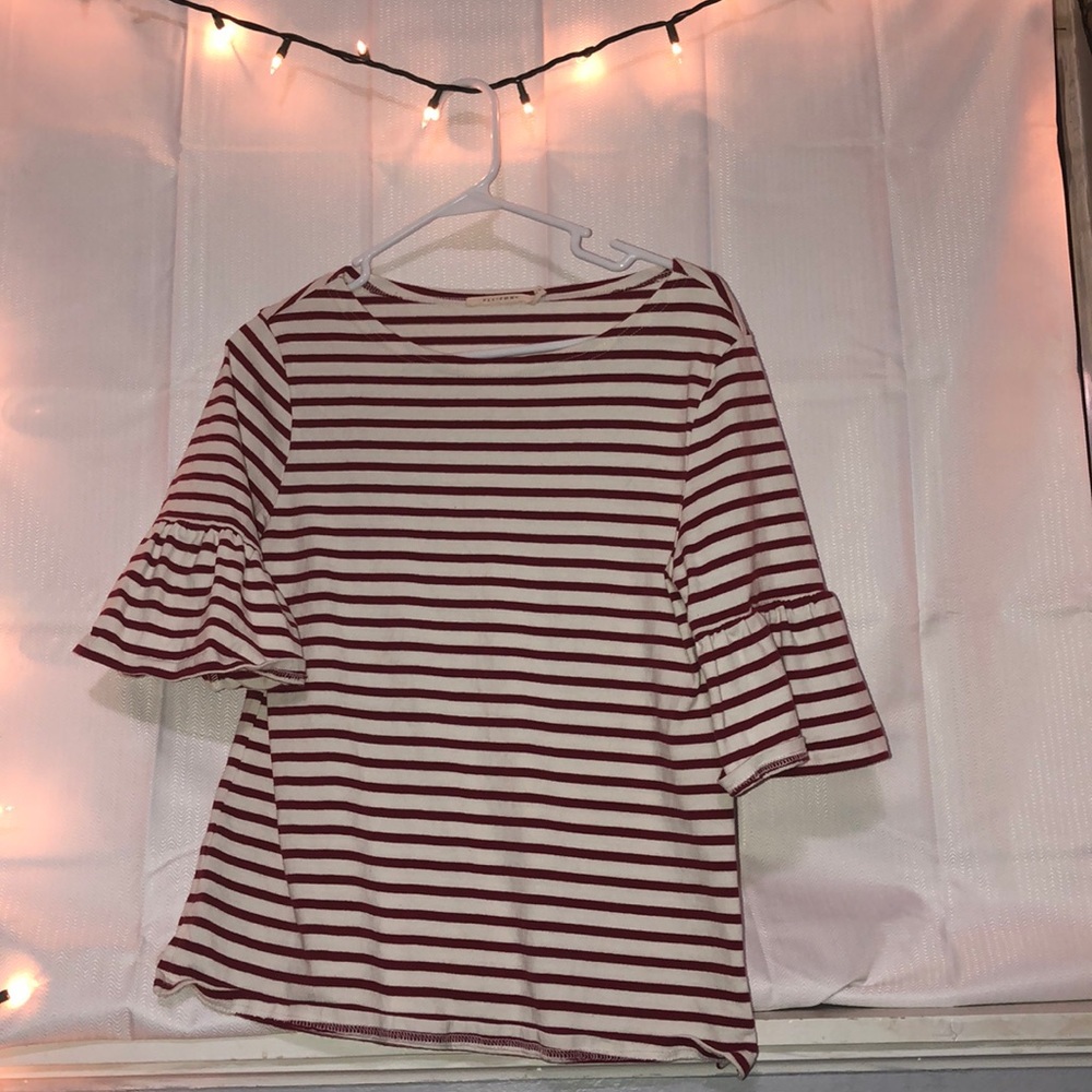 striped peplum shirt